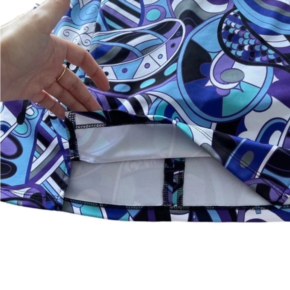 KEVAN HALL SPORT Abstract Mini Skourt Size 2 - Picture 3 of 11